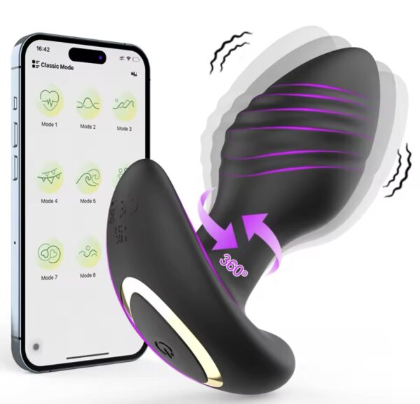 Plug anal con vibración app