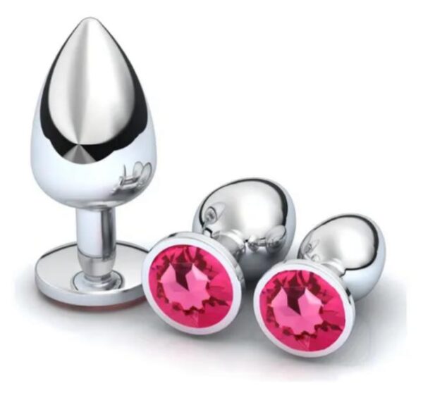 Plug anal plateado tamaño M